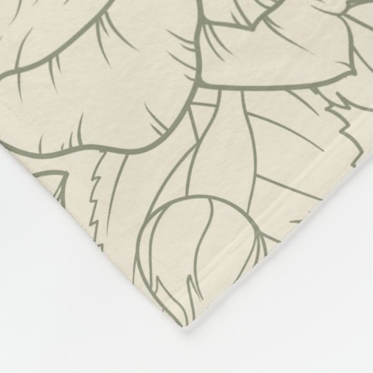 Serene Sage Green |  bloesem Rozen Fleece Deken (Hoek)