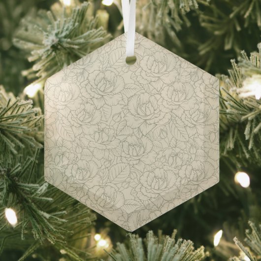 Serene Sage Green |  bloesem Rozen Glas Ornament (Insitu)