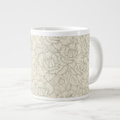 Serene Sage Green |  bloesem Rozen Grote Koffiekop (Voorkant rechts)