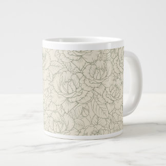 Serene Sage Green | bloesem Rozen Grote Koffiekop