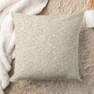 Serene Sage Green | bloesem Rozen Kussen