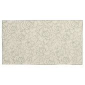 Serene Sage Green |  bloesem Rozen Kussensloop (Voorkant)