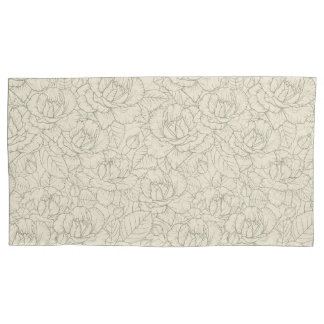 Serene Sage Green | bloesem Rozen Kussensloop