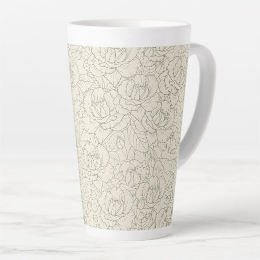 Serene Sage Green | bloesem Rozen Latte Mok (Rechterhoek)