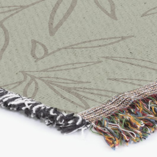 Serene Sage Green | Deep Forest Calm Tone-on-Tone Deken (Hoek)