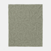 Serene Sage Green | Deep Forest Calm Tone-on-Tone Fleece Deken (Voorkant)