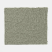 Serene Sage Green | Deep Forest Calm Tone-on-Tone Fleece Deken (Voorkant (Horizontaal))