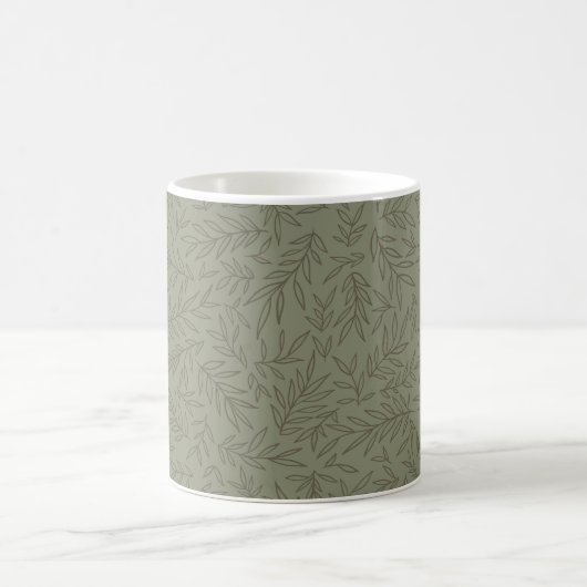 Serene Sage Green | Deep Forest Calm Tone-on-Tone Koffiemok (Center)