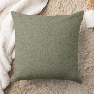 Serene Sage Green | Deep Forest Calm Tone-on-Tone Kussen