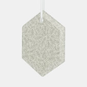 Serene Sage Green | Gentle Leaf Whisper Minimalist Glas Ornament (Voorkant links)