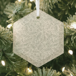 Serene Sage Green | Gentle Leaf Whisper Minimalist Glas Ornament