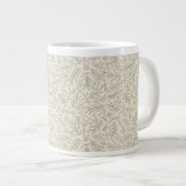 Serene Sage Green | Gentle Leaf Whisper Minimalist Grote Koffiekop (Voorkant rechts)