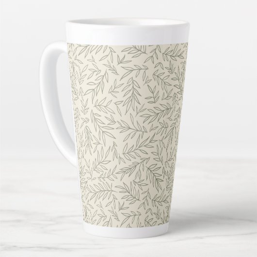 Serene Sage Green | Gentle Leaf Whisper Minimalist Latte Mok (Linkerhoek)