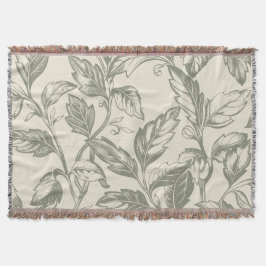Serene Sage Green | Rustic Vine Charm Cottagecore Deken