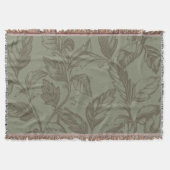 Serene Sage Green | Vetgedrukte botanische verklar Deken (Voorkant)