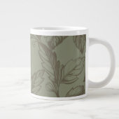 Serene Sage Green | Vetgedrukte botanische verklar Grote Koffiekop (Rechts)