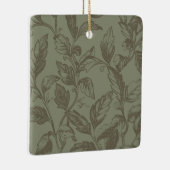 Serene Sage Green | Vetgedrukte botanische verklar Keramisch Ornament (Rechts)