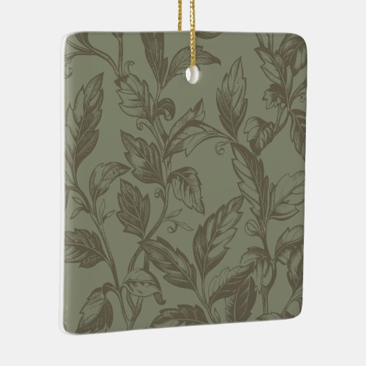 Serene Sage Green | Vetgedrukte botanische verklar Keramisch Ornament (Rechts)