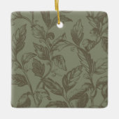 Serene Sage Green | Vetgedrukte botanische verklar Keramisch Ornament (Voorkant)