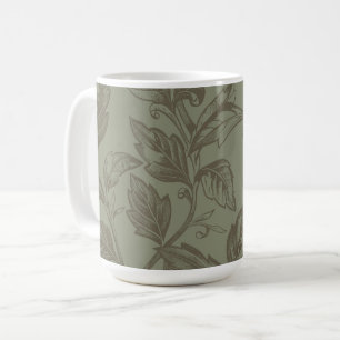 Serene Sage Green Vetgedrukte botanische verklar Koffiemok