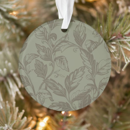 Serene Sage Green | Vetgedrukte botanische verklar Ornament (Boom)