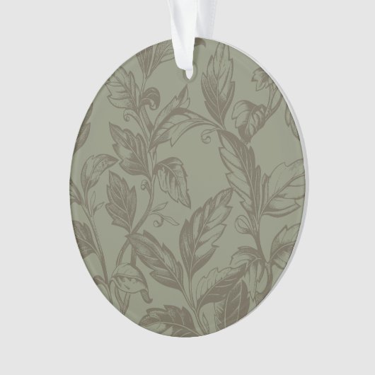 Serene Sage Green | Vetgedrukte botanische verklar Ornament (voorkant)