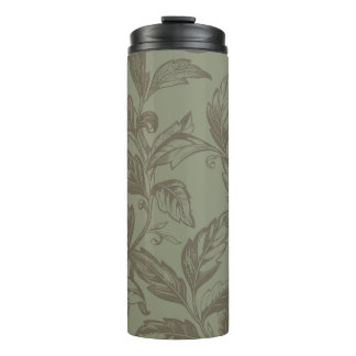 Serene Sage Green | Vetgedrukte botanische verklar Thermosbeker