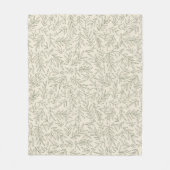 Serene Sage Green | zachte bladschelp Fleece Deken (Voorkant)