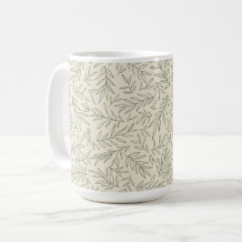 Serene Sage Green | zachte bladschelp Koffiemok