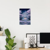 Serene Sakura Temple Poster (Thuiskantoor)