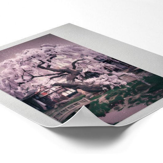 Serene Sakura Tree Poster (Hoek)