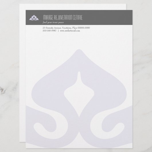 Serene Salon Letterhead Briefhoofd (Voorkant / Achterkant)