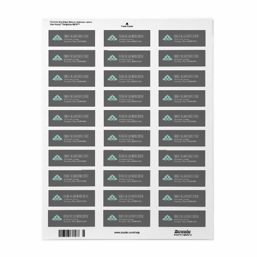 Serene Salon Return Address Labels (Full Sheet)