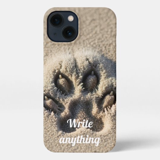 Serene Sandy Feline Paw Print Phone Case iPhone Hoesje (Achterkant)