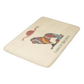 Serene Savanna Vriendelijke Leeuw Aangepaste naam  Badmat (Gekanteld)