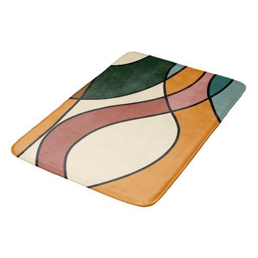 Serene Savannah Zachte Abstract Moderne Aardse Badmat (Gekanteld)