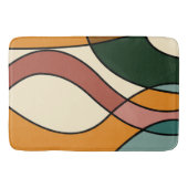 Serene Savannah Zachte Abstract Moderne Aardse Badmat (Voorkant)