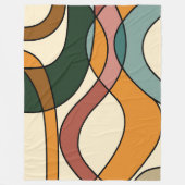 Serene Savannah Zachte Abstract Moderne Aardse Fleece Deken (Voorkant)