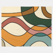 Serene Savannah Zachte Abstract Moderne Aardse Fleece Deken (Voorkant (Horizontaal))