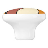 Serene Savannah Zachte Abstract Moderne Aardse Keramische Knop (Zijkant)