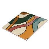 Serene Savannah Zachte Abstract Moderne Aardse Tegeltje (Zijkant)