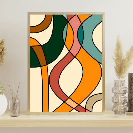 Serene Savannah Zachte Abstracte Moderne Aardse Poster
