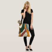 Serene Savannah Zachte Abstracte Moderne Aardse Tote Bag (Op model)