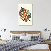Serene Savannah Zachte Blad Abstracte Moderne Kuns Canvas Afdruk (Insitu (Slaapkamer))