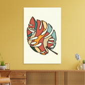 Serene Savannah Zachte Blad Abstracte Moderne Kuns Canvas Afdruk (Insitu (Woonkamer))