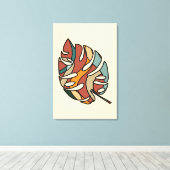 Serene Savannah Zachte Blad Abstracte Moderne Kuns Canvas Afdruk (Insitu (Houten vloer))