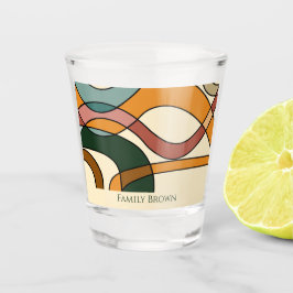 Serene Savanne Zachte Abstract Aardse Familienaam Shot Glas