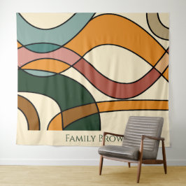 Serene Savanne Zachte Abstract Aardse Familienaam Wandkleed