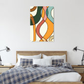 Serene Savanne Zachte Abstracte Midden-Eeuwse Canv Canvas Afdruk (Insitu (Slaapkamer))