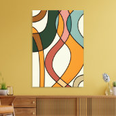 Serene Savanne Zachte Abstracte Midden-Eeuwse Canv Canvas Afdruk (Insitu (Woonkamer))